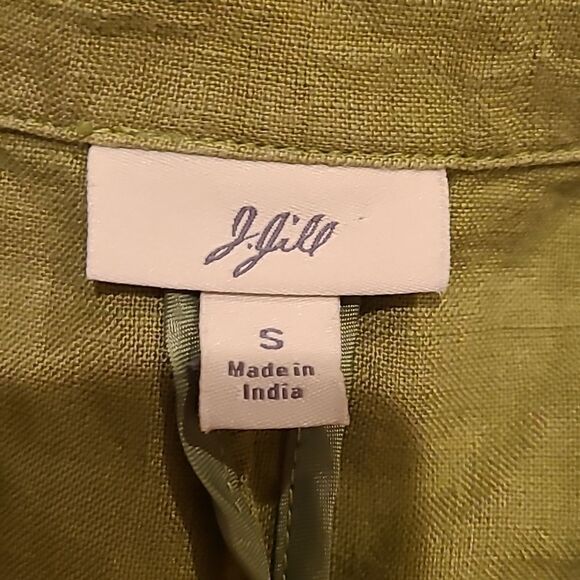 J jill linen green womens jacket size small - Picture 3 of 6